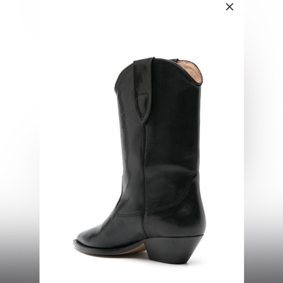 Isabel Marant Black Leather Heeled Boots - Picture 8 of 11